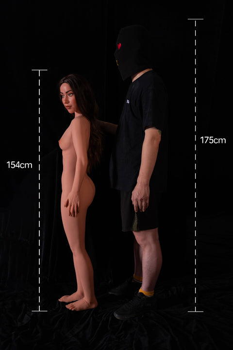 Climax Doll Pro Series 154cm Small Breast TPE+Silicone Head Sex Doll Tori Black Skin