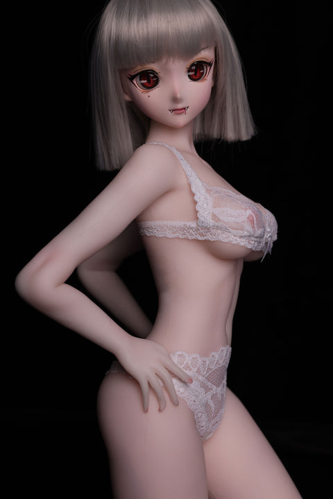Climax Doll J60cm Gina Silicone Mini Sex Doll with Vinyl Head White Skin
