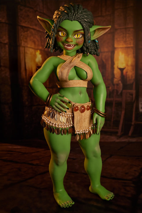Climax Doll Si70cm AT Kaela Silicone Mini Sex Doll Green Skin