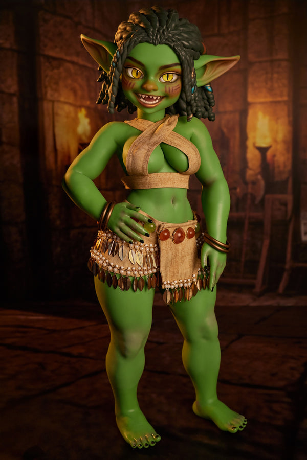 Climax Doll Si70cm AT Kaela Silicone Mini Sex Doll Green Skin