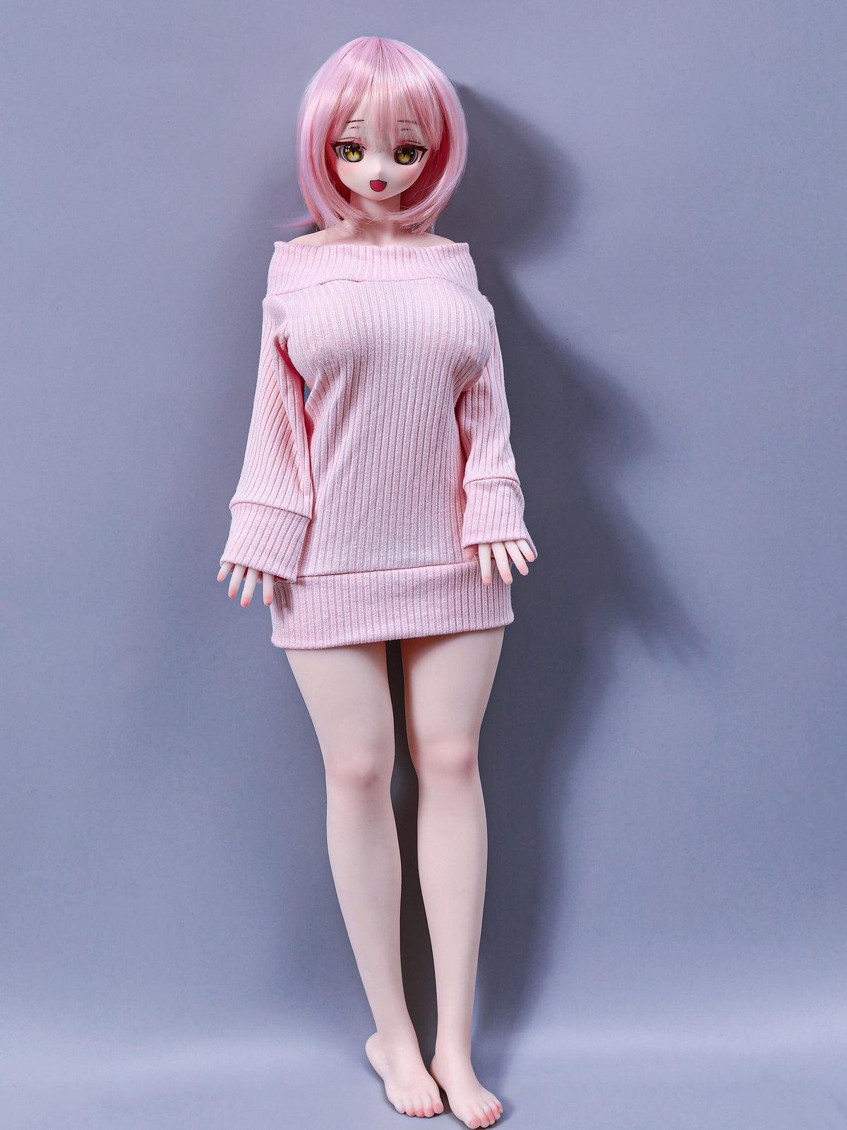 Climax Doll J60cm P Azami Silicone Mini Sex Doll with Vinyl Head Cinnamon Skin