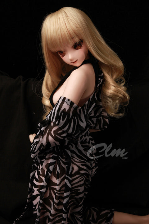 Climax Doll J60cm XS Nagisa Silicone Mini Sex Doll with Vinyl Head Cinnamon Skin