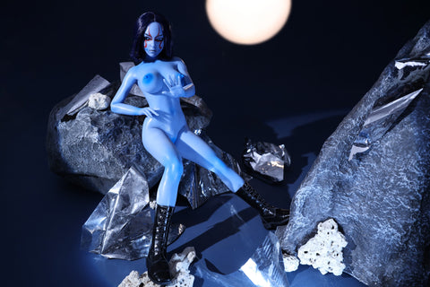 Climax Doll Si60cm L Momoko Silicone Mini Sex Doll Blue Skin