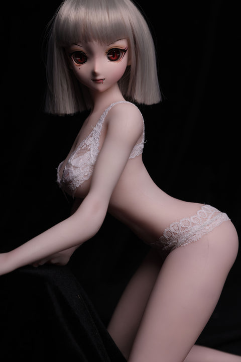 Climax Doll J60cm Gina Silicone Mini Sex Doll with Vinyl Head White Skin