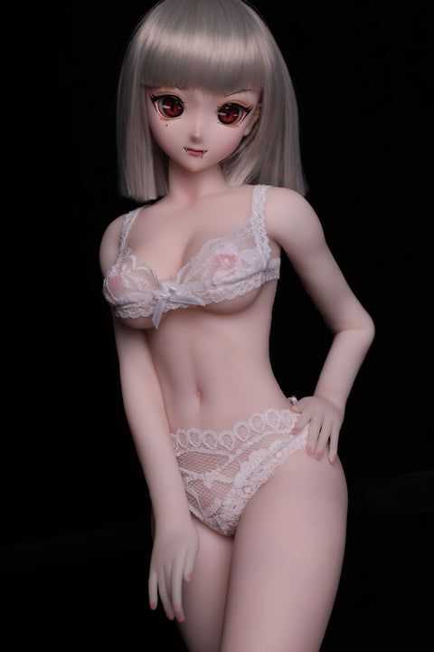 Climax Doll J60cm Gina Silicone Mini Sex Doll with Vinyl Head White Skin