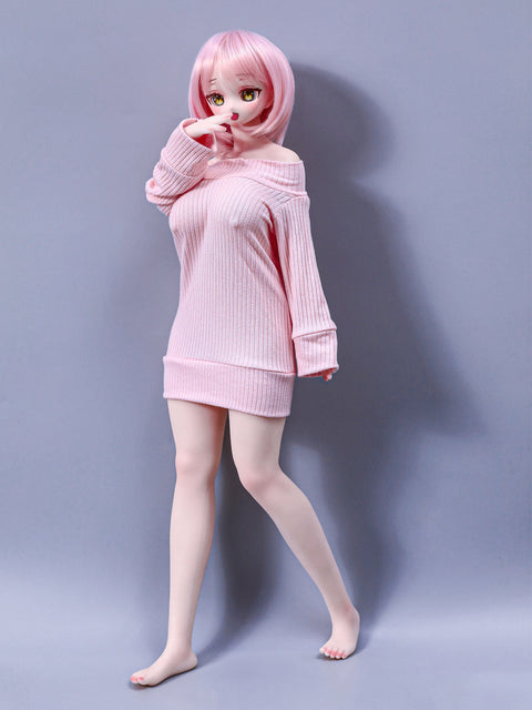 Climax Doll J60cm P Azami Silicone Mini Sex Doll with Vinyl Head Cinnamon Skin