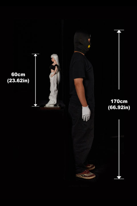 Climax Doll J60cm Saki Silicone Mini Sex Doll with Vinyl Head Cinnamon Skin