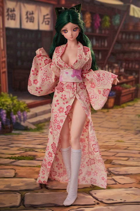 Climax Doll J60cm Momo Silicone Mini Sex Doll with Vinyl Head Cinnamon Skin