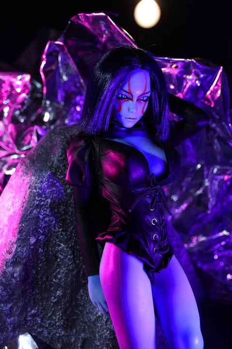 Climax Doll Si60cm L Momoko Silicone Mini Sex Doll Blue Skin