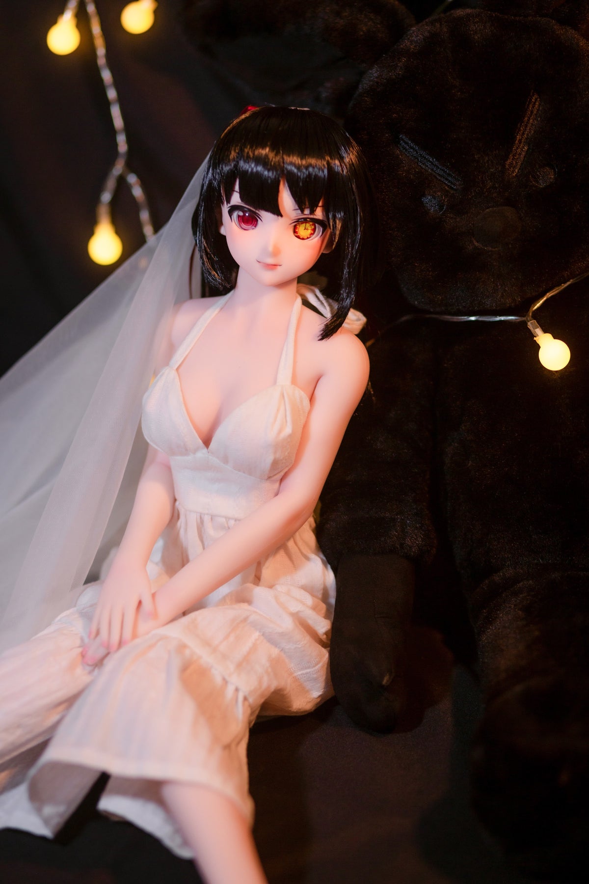 Climax Doll J60cm Kurumi Silicone Mini Sex Doll with Vinyl Head Cinnamon Skin