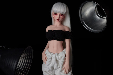Climax Doll J60cm Saki Silicone Mini Sex Doll with Vinyl Head Cinnamon Skin