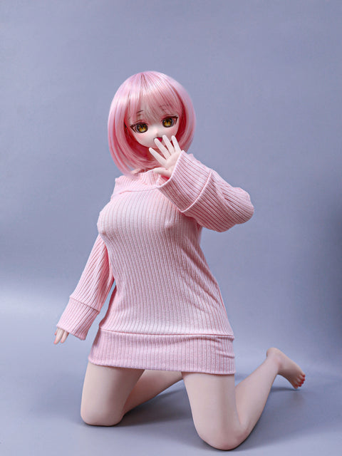 Climax Doll J60cm P Azami Silicone Mini Sex Doll with Vinyl Head Cinnamon Skin