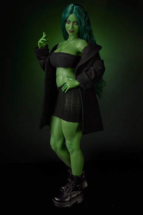 Climax Doll Si70cm KA Renee Silicone Mini Sex Doll Green Skin