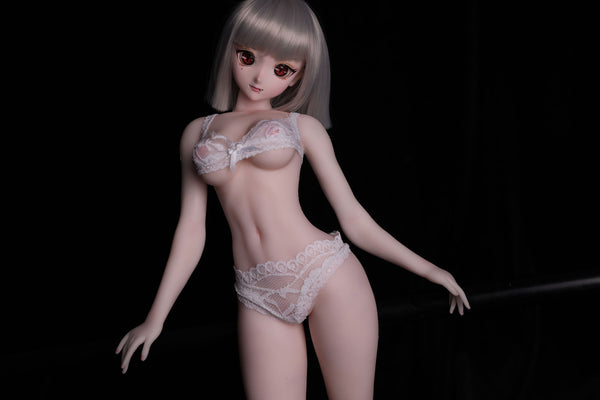 Climax Doll J60cm Gina Silicone Mini Sex Doll with Vinyl Head White Skin