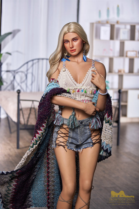 IronTech 168cm Silicone B Cup Sex Doll Luna Tanned Skin Irontech