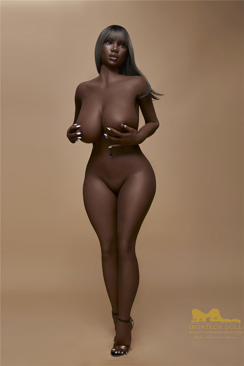 IronTech 160cm Silicone G Cup Sex Doll S33 Penny Black Skin