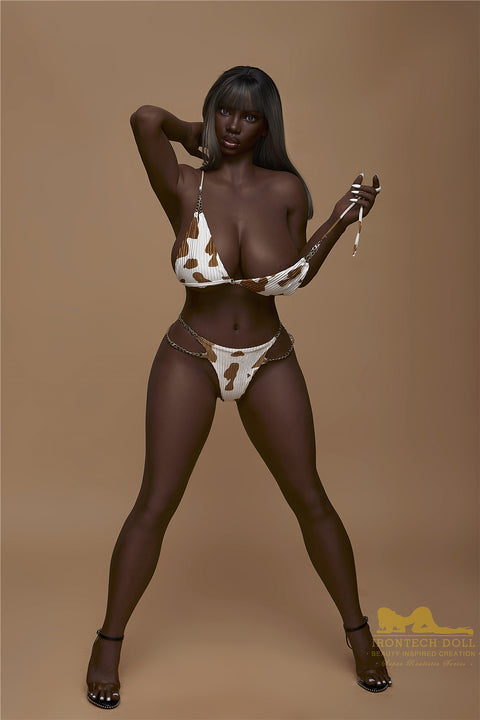 IronTech 160cm Silicone G Cup Sex Doll S33 Penny Black Skin