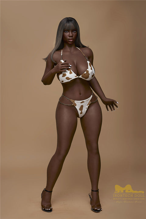 IronTech 160cm Silicone G Cup Sex Doll S33 Penny Black Skin
