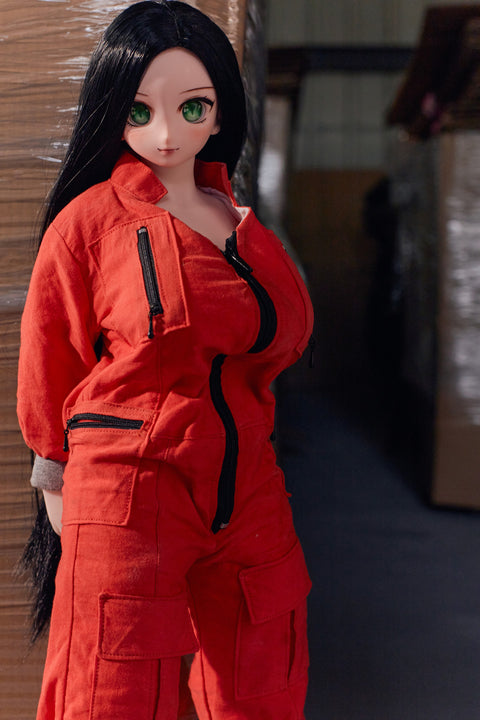 Climax Doll J60cm P Rina Silicone Mini Sex Doll with Vinyl Head Cinnamon Skin