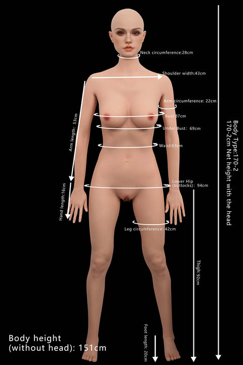 USA IN STOCK TopFire 170cm E Cup Full Silicone Sex Doll T11 Hailey Dark Tan - Auto Blowjob + Hip, Oral Heat/Suction/AI