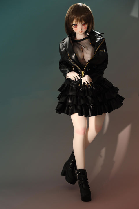 Climax Doll J60cm P Zella Silicone Mini Sex Doll with Vinyl Head White Skin