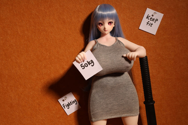 Climax Doll J58cm Youla Silicone Mini Sex Doll with Vinyl Head White Skin