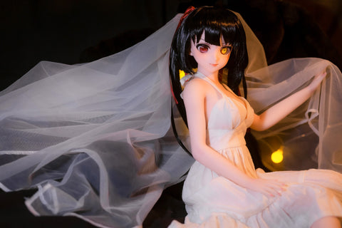 Climax Doll J60cm Kurumi Silicone Mini Sex Doll with Vinyl Head Cinnamon Skin