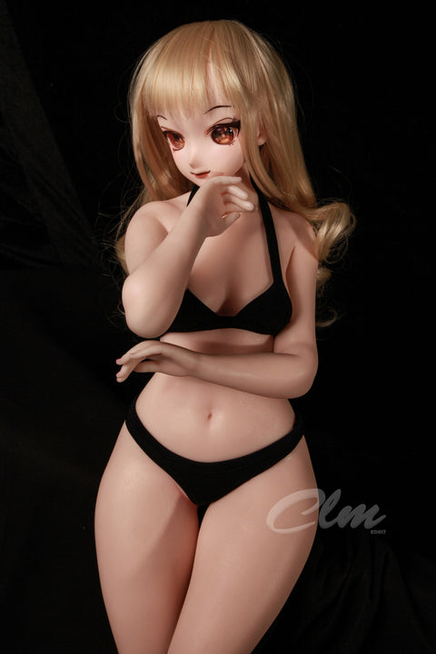 Climax Doll J60cm XS Nagisa Silicone Mini Sex Doll with Vinyl Head Cinnamon Skin