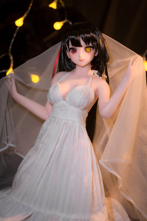 Climax Doll J60cm Kurumi Silicone Mini Sex Doll with Vinyl Head Cinnamon Skin