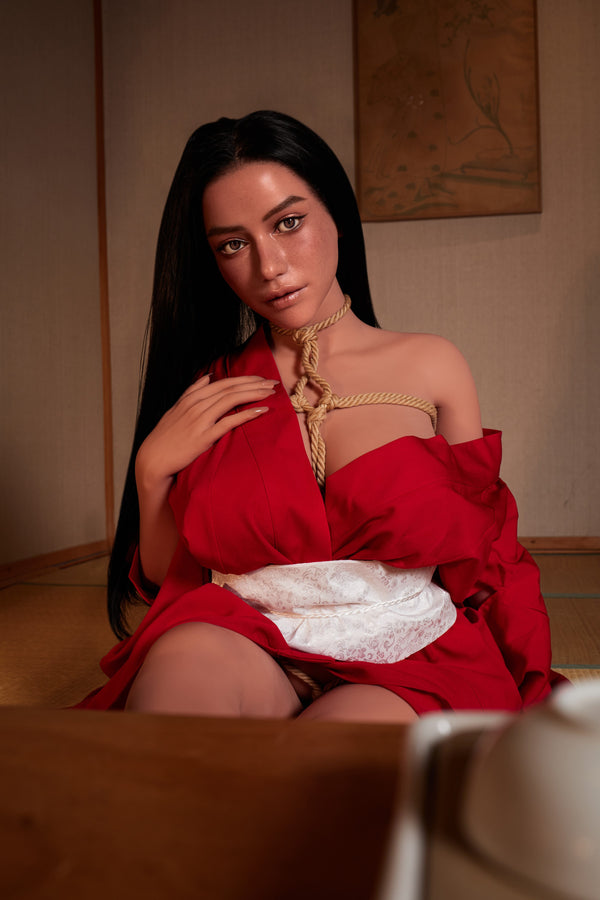 Climax Doll Pro Series 154cm Huge Breast TPE+Silicone Head Sex Doll Tasha Black Skin