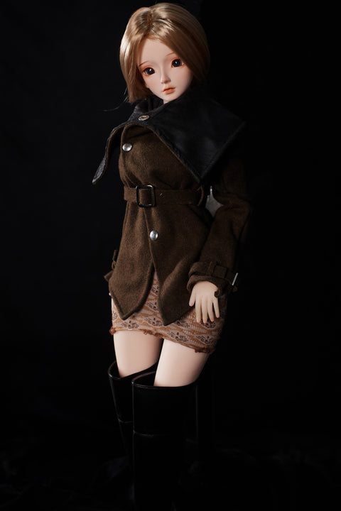 Climax Doll J60cm Miyabi Silicone Mini Sex Doll with Vinyl Head Cinnamon Skin