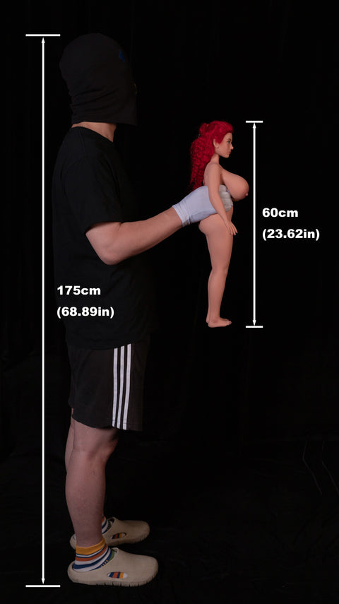 Climax Doll Si60cm XL Hedy Silicone Mini Sex Doll Black Skin