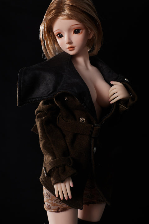 Climax Doll J60cm Miyabi Silicone Mini Sex Doll with Vinyl Head Cinnamon Skin