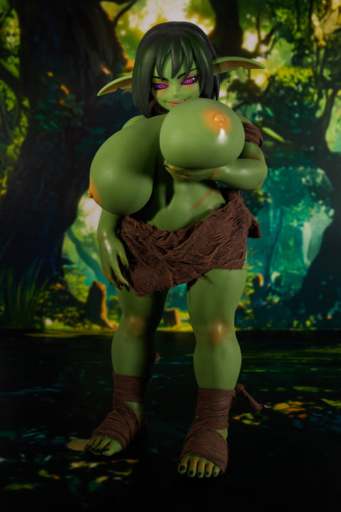 Climax Doll Si70cm GB Zarga Silicone Mini Sex Doll Green Skin