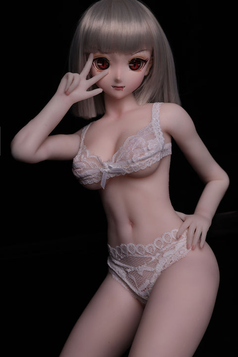 Climax Doll J60cm Gina Silicone Mini Sex Doll with Vinyl Head White Skin