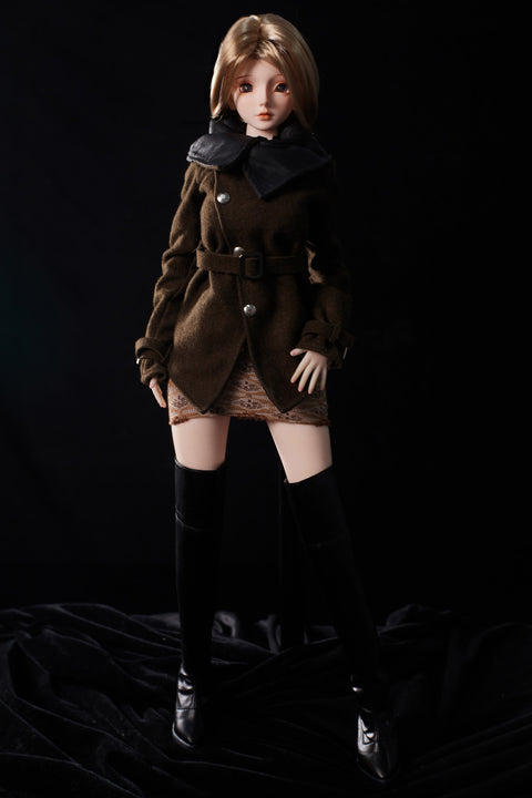 Climax Doll J60cm Miyabi Silicone Mini Sex Doll with Vinyl Head Cinnamon Skin