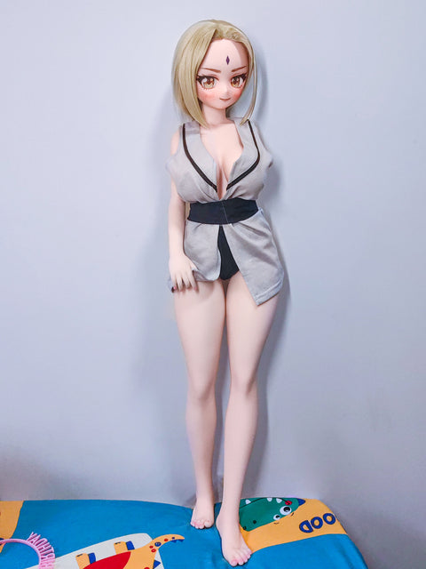 Climax Doll J85cm B Reyna Silicone Mini Sex Doll with Vinyl Head Cinnamon Skin
