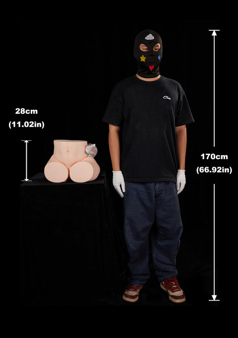 Climax Doll PA-Razor Silicone Butt Torso Sex Doll Cinnamon Skin