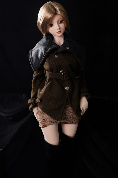 Climax Doll J60cm Miyabi Silicone Mini Sex Doll with Vinyl Head Cinnamon Skin