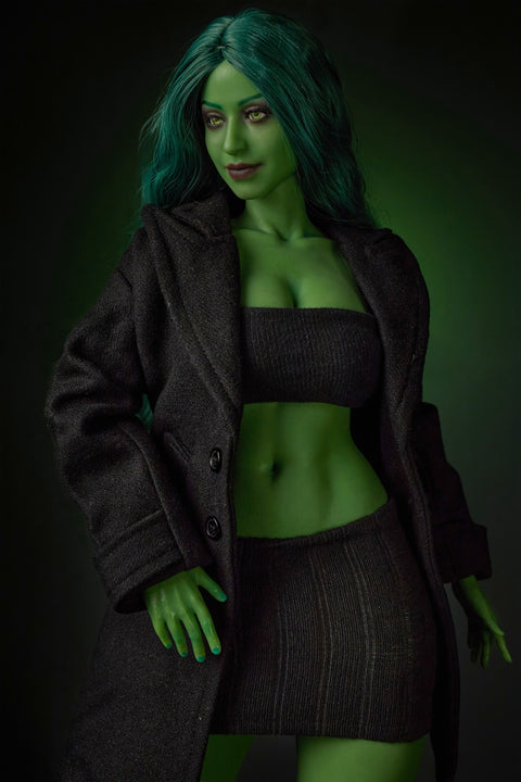 Climax Doll Si70cm KA Renee Silicone Mini Sex Doll Green Skin