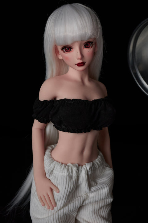 Climax Doll J60cm Saki Silicone Mini Sex Doll with Vinyl Head Cinnamon Skin
