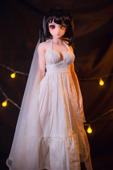 Climax Doll J60cm Kurumi Silicone Mini Sex Doll with Vinyl Head Cinnamon Skin
