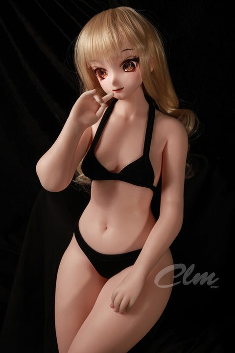 Climax Doll J60cm XS Nagisa Silicone Mini Sex Doll with Vinyl Head Cinnamon Skin