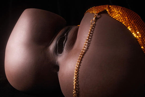 Climax Doll RS-6 Silicone Butt Torso Sex Doll Cocoa Skin