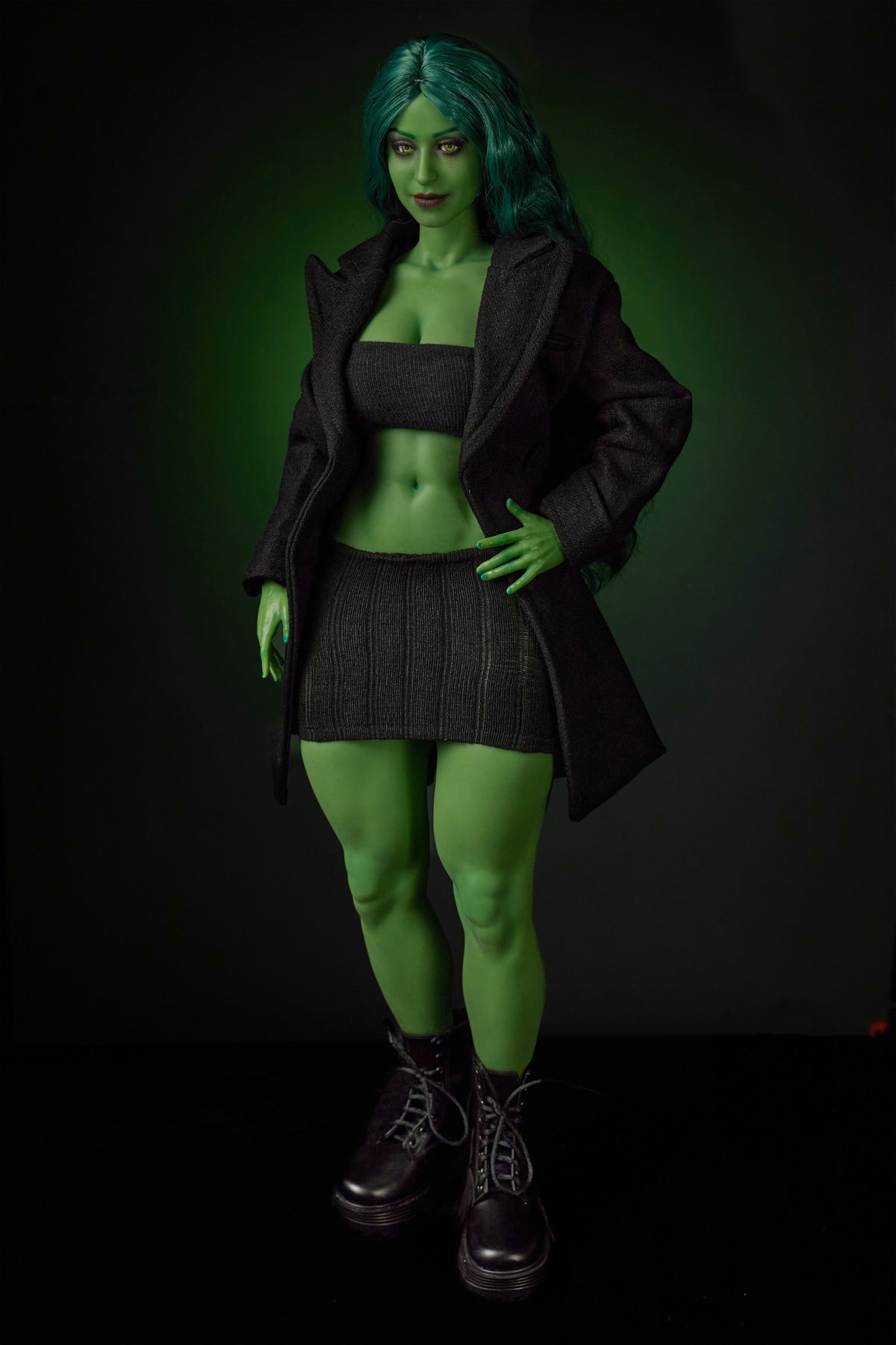 Climax Doll Si70cm KA Renee Silicone Mini Sex Doll Green Skin