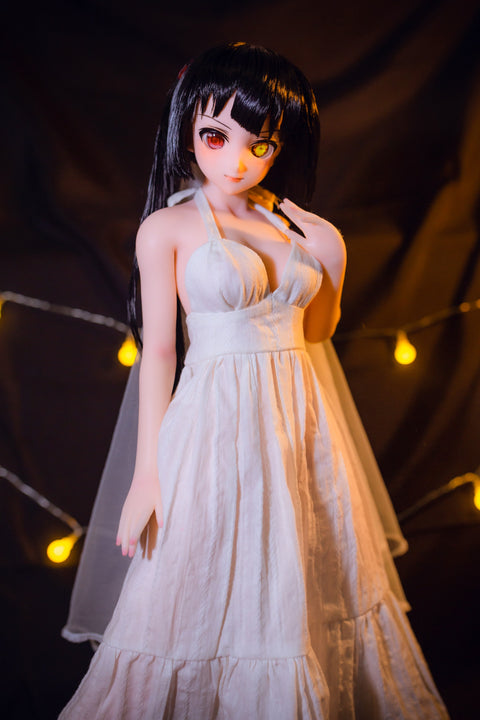 Climax Doll J60cm Kurumi Silicone Mini Sex Doll with Vinyl Head Cinnamon Skin