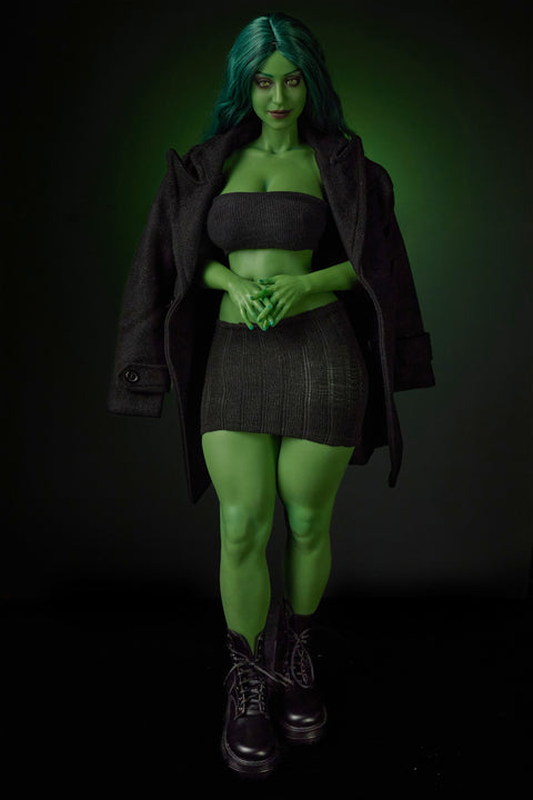 Climax Doll Si70cm KA Renee Silicone Mini Sex Doll Green Skin