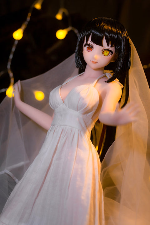 Climax Doll J60cm Kurumi Silicone Mini Sex Doll with Vinyl Head Cinnamon Skin