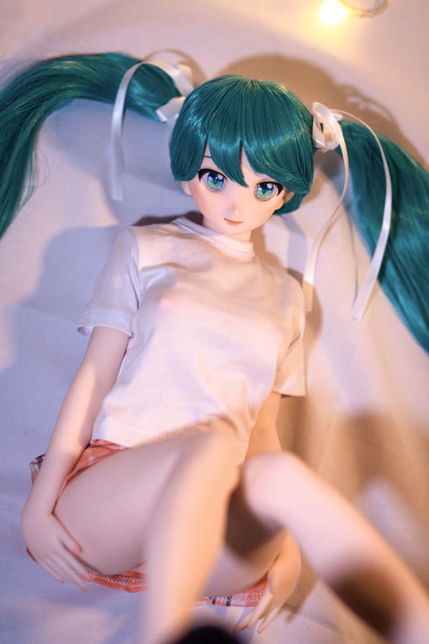 Climax Doll J60cm Miku Silicone Mini Sex Doll with Vinyl Head Cinnamon Skin