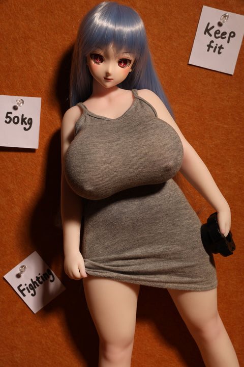 Climax Doll J58cm Youla Silicone Mini Sex Doll with Vinyl Head White Skin